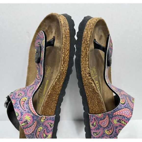 Birkenstock Papillio Gizeh Multicolor Sandals Women’s Size 5 / 36 Shoes - Picture 7 of 9